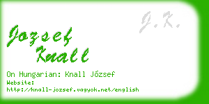 jozsef knall business card