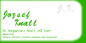 jozsef knall business card